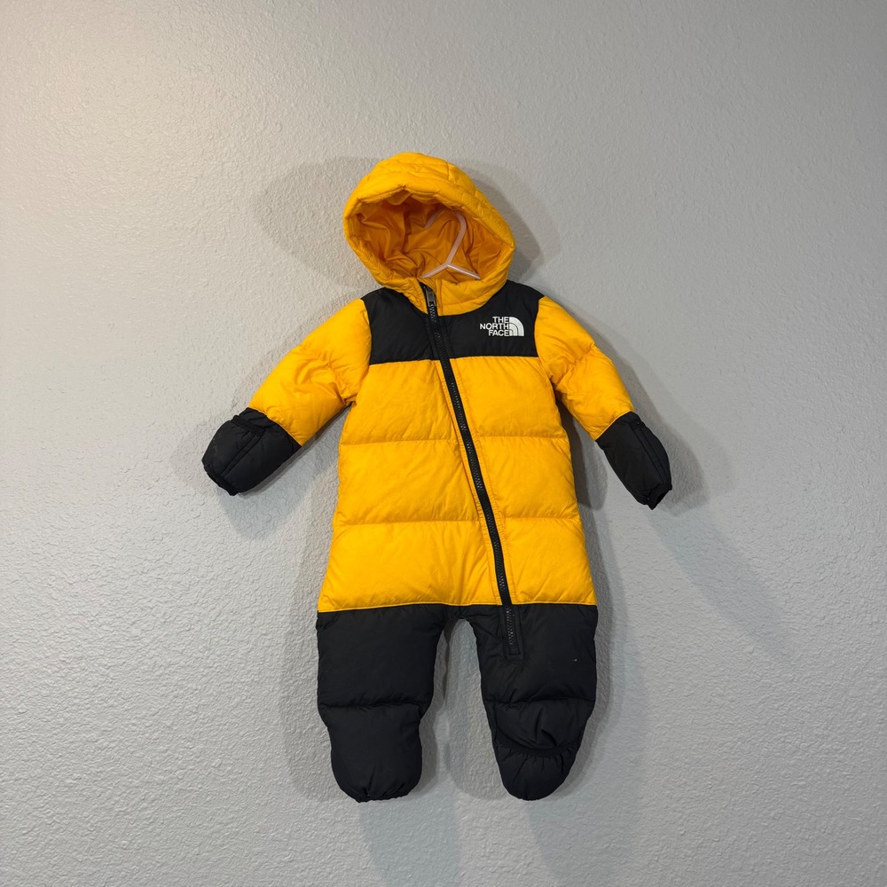 The North Face Baby's Size 3-6M Yellow 700-Down Filled Nuptse Bunting NF0A7WPF
